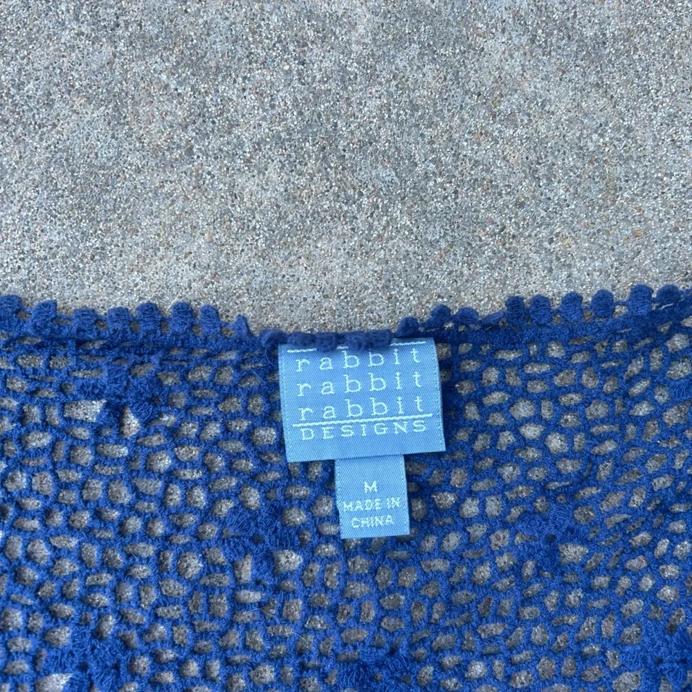 Rabbit Rabbit Rabbit Deep Blue Crochet Top - Picture 2 of 2